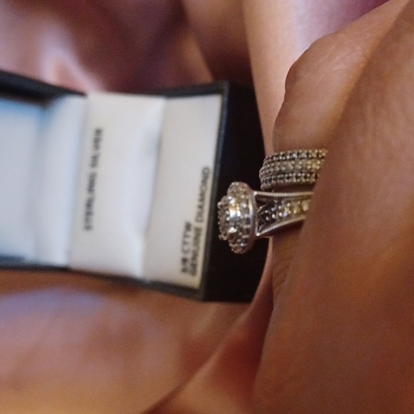 Sterling Silver Forever Bride Diamond Ring - Picture 6 of 8